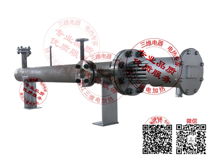 產(chǎn)品名稱：殘液反應(yīng)進(jìn)料電加熱器
產(chǎn)品型號(hào)：SWDL-a-b/a為介質(zhì),b為功率大小
產(chǎn)品規(guī)格：0KW～10000KW/非標(biāo)定制